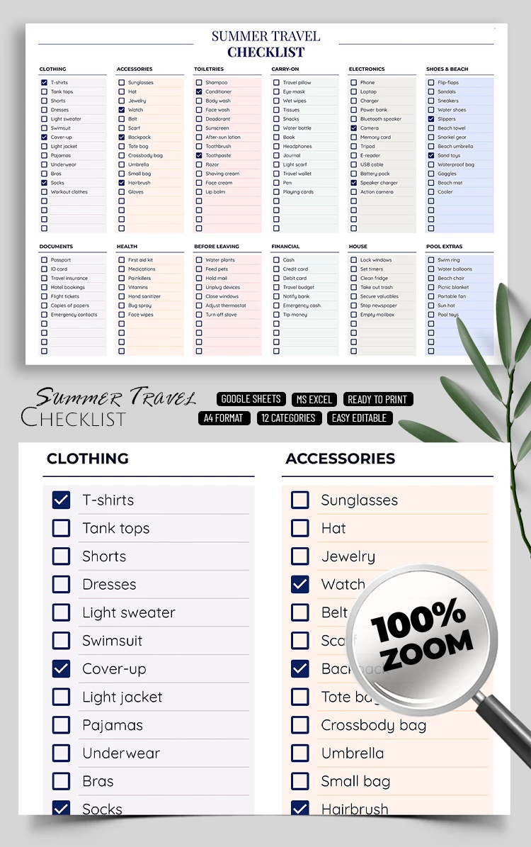 Summer Travel Checklist Template - free Google Docs Template - 10071258 Summer Travel Checklist Template - free Google Docs Template - 10071258