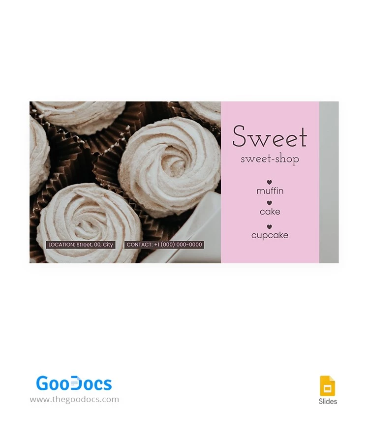 Sweet Shop Facebook Cover - free Google Docs Template - 10062667