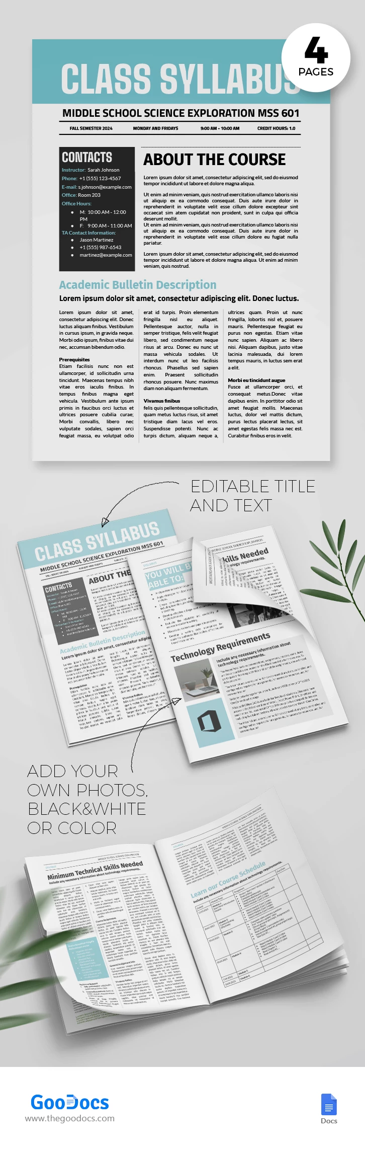 Syllabus Giornale - free Google Docs Template - 10068485