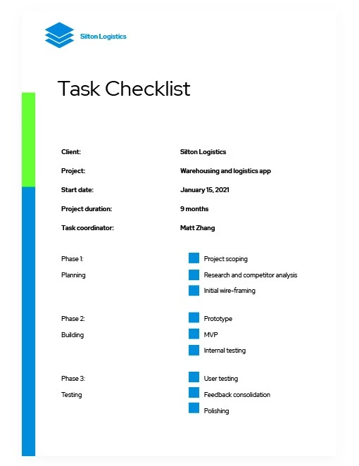 Task Checklist - free Google Docs Template - 10061942