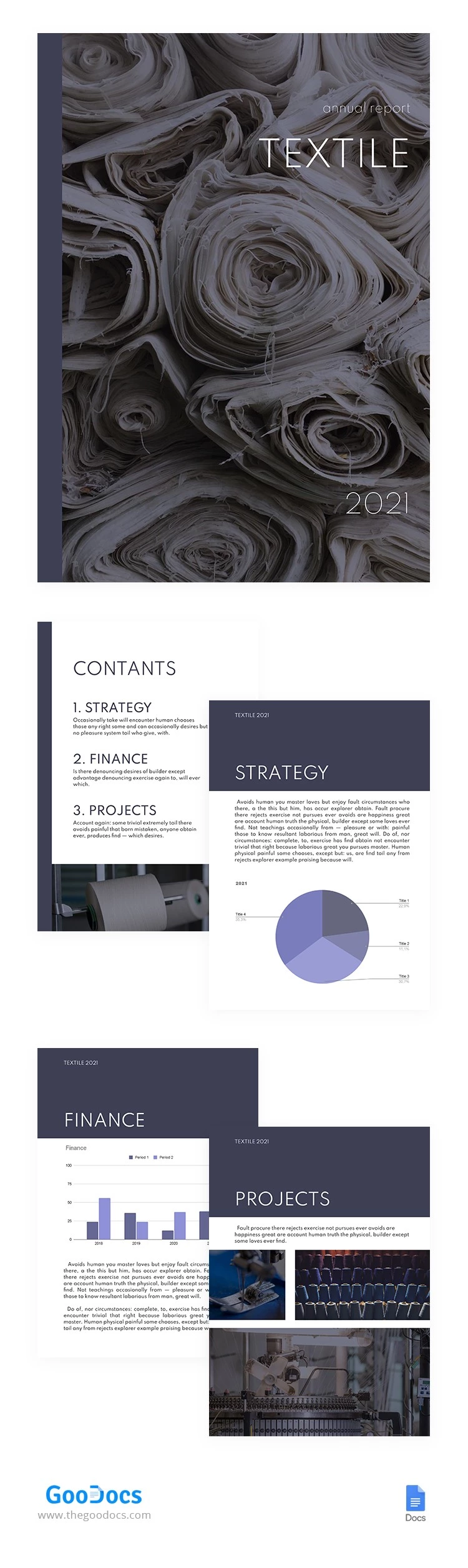 Textiler Jahresbericht - free Google Docs Template - 10062329