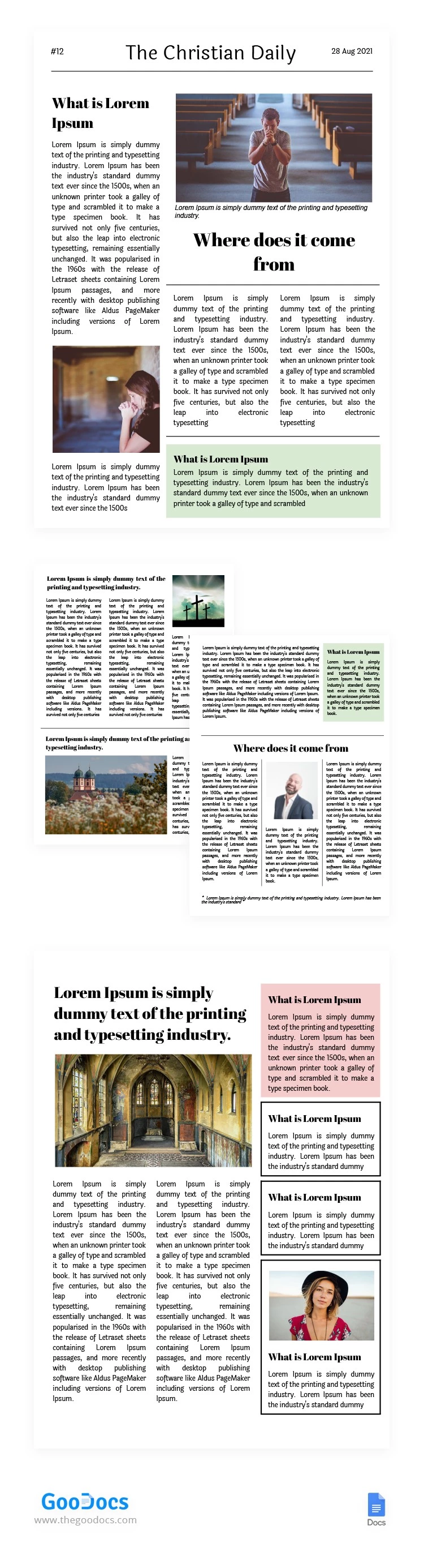 El periódico diario cristiano - free Google Docs Template - 10062254