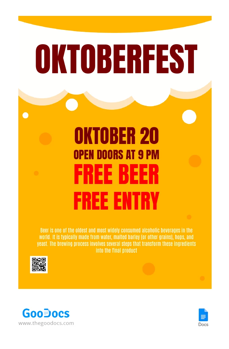 El folleto de Oktoberfest - free Google Docs Template - 10066741