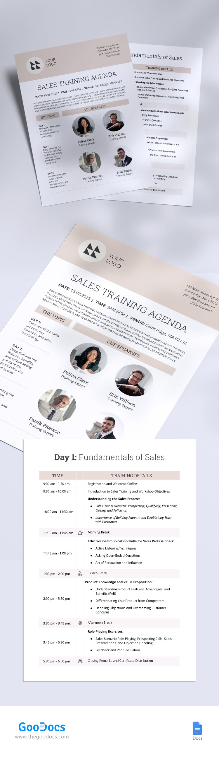 Free Training Agenda Template in Google Docs and Microsoft Word ...