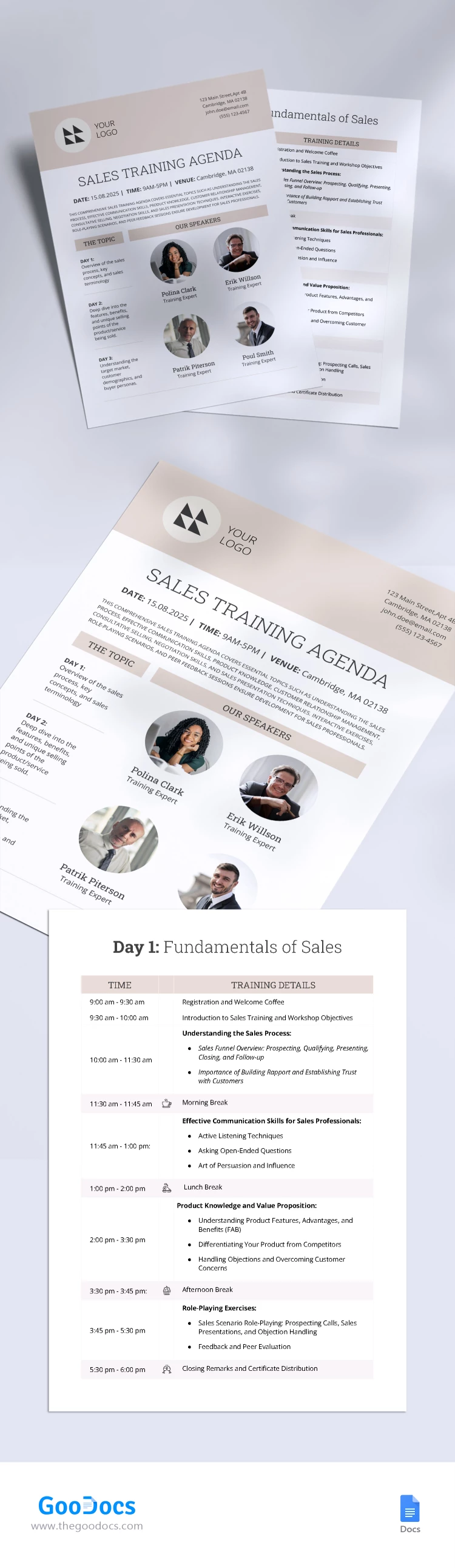 Training Agenda - free Google Docs Template - 10068304