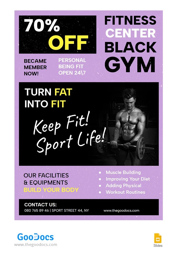 Training & Fitness Gym Flyer - free Google Docs Template - 10066081