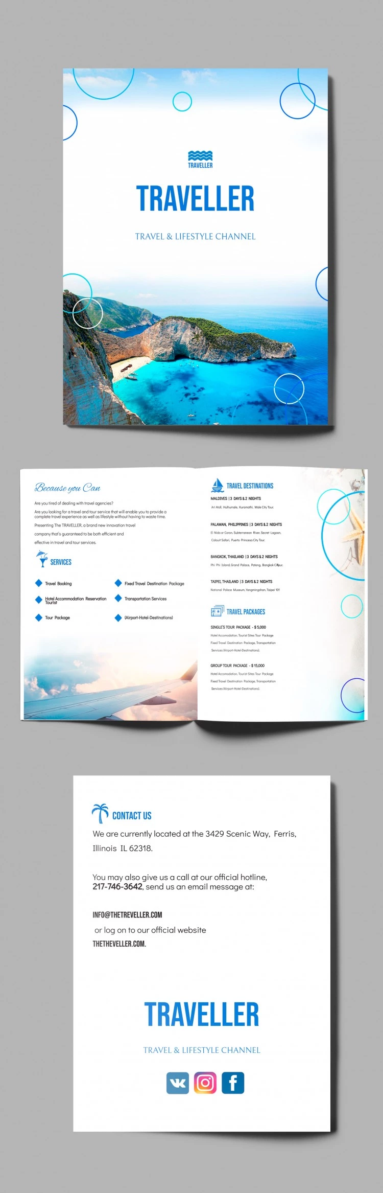 Travel Booklet - free Google Docs Template - 10061801
