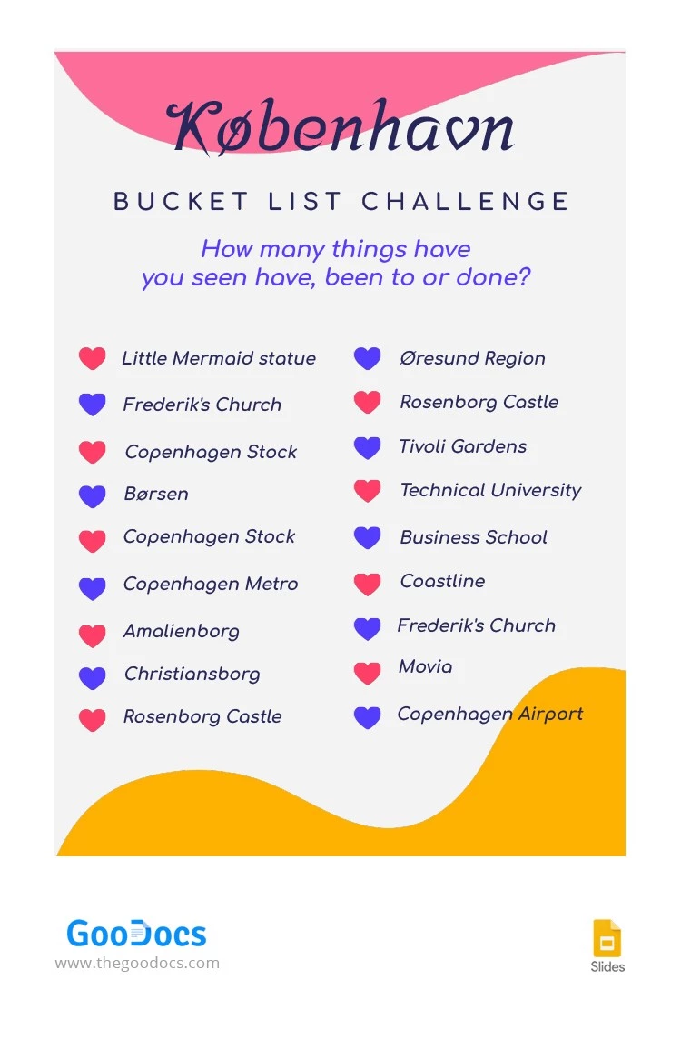 Travel Bucket List - free Google Docs Template - 10063206