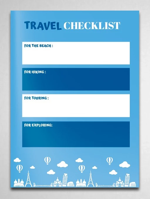 Travel Checklist - free Google Docs Template - 10061765
