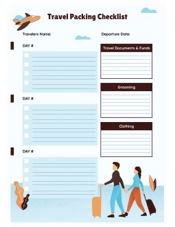 Free Travel Packing Checklist Template In Google Docs