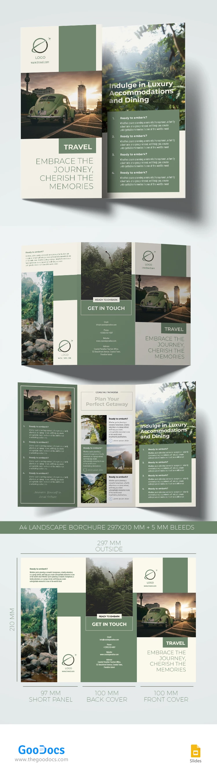 Travel Trifold Brochure - free Google Docs Template - 10068711
