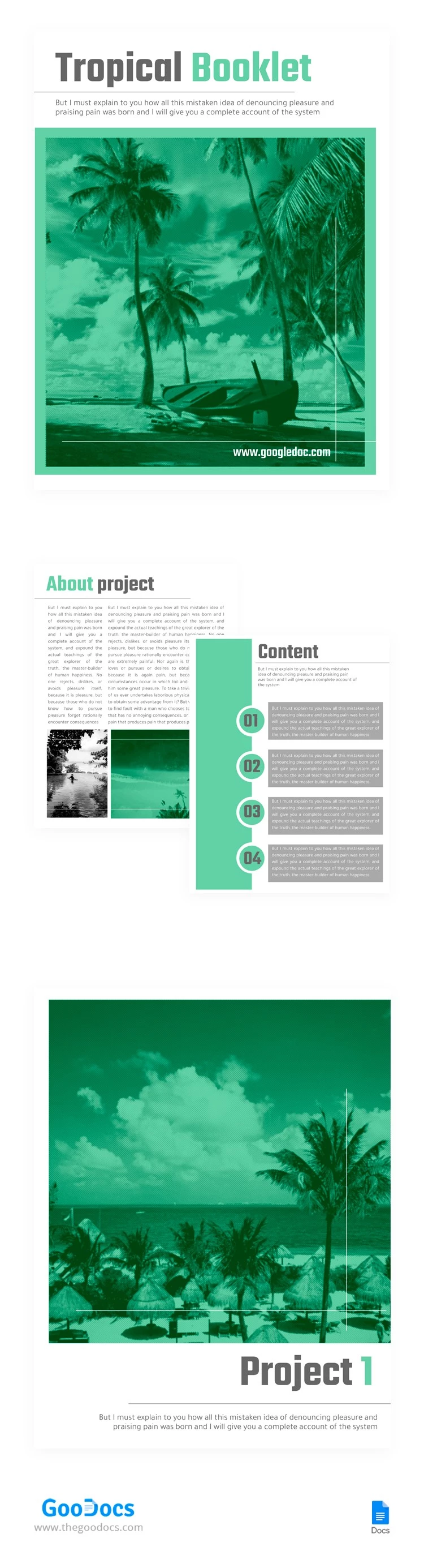 Brochure tropicale - free Google Docs Template - 10065177