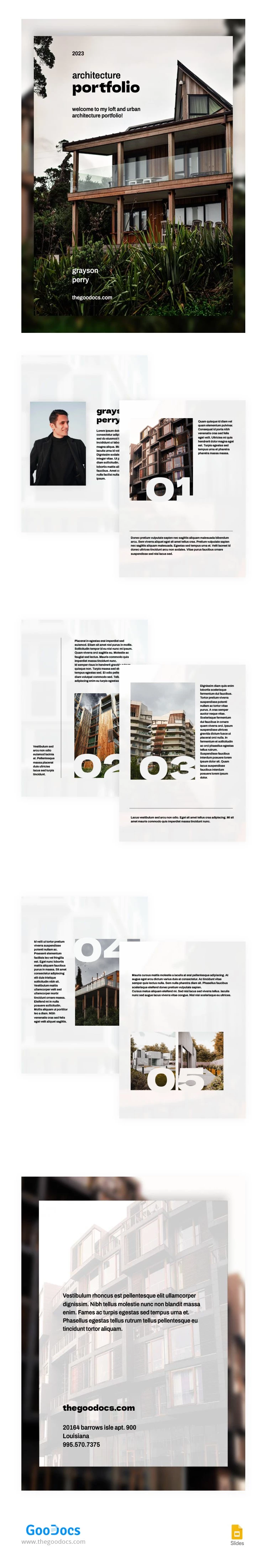 Portafoglio di architettura urbana - free Google Docs Template - 10066170