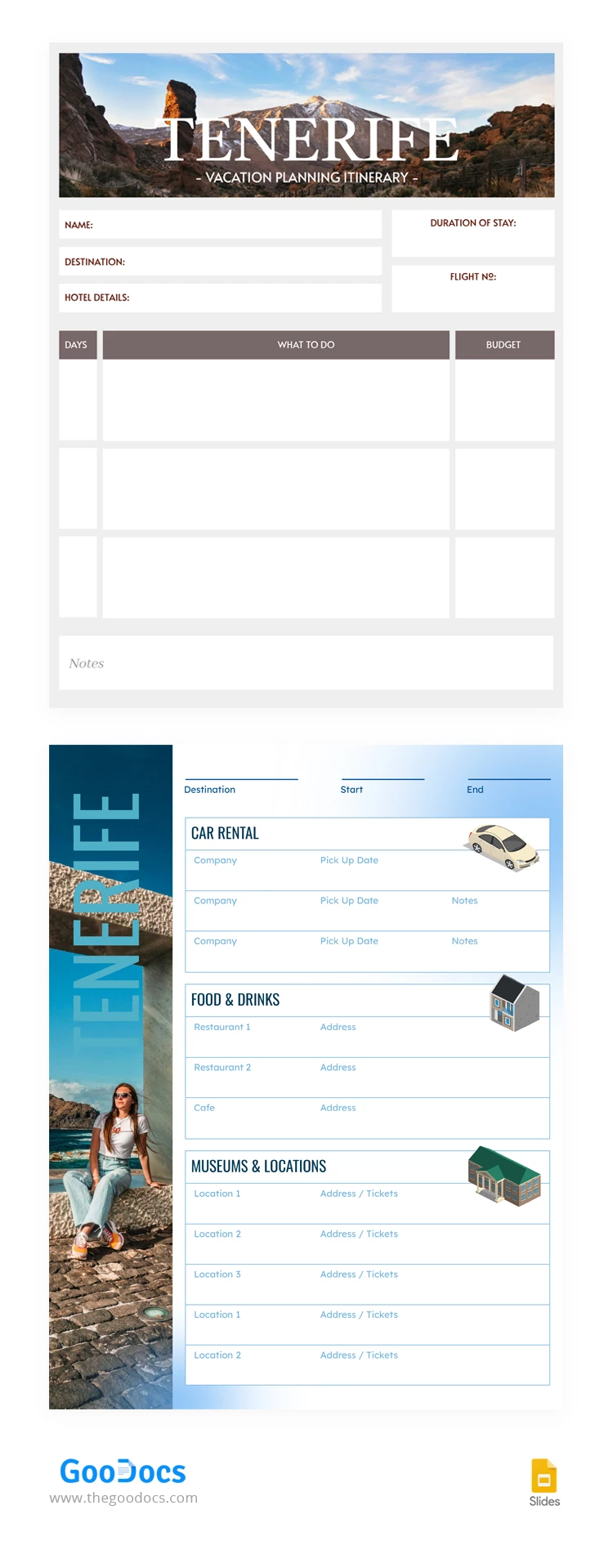 Vacation Planning Itinerary - free Google Docs Template - 10068516