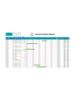 Vacation Schedule for Employees Template In Google Sheets