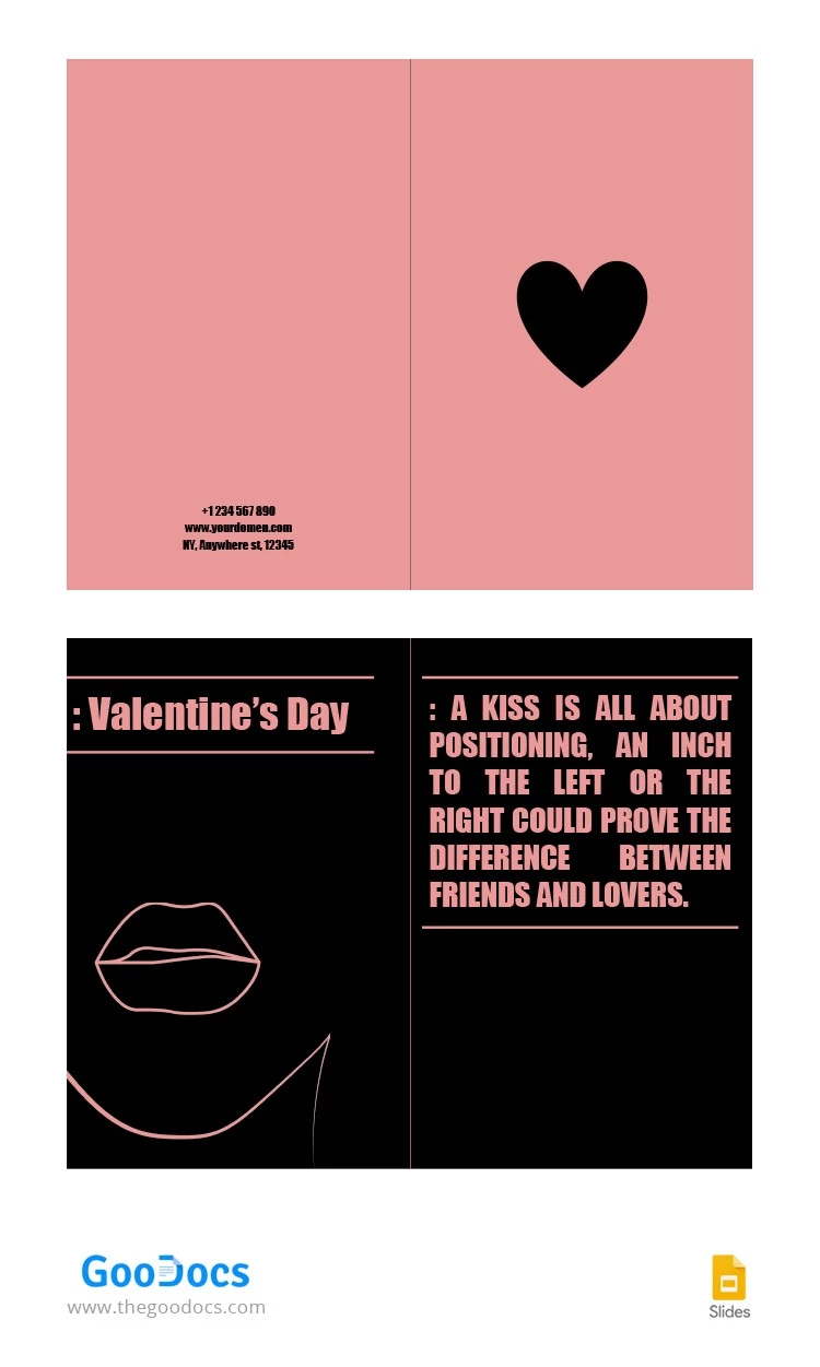 Minimalistisches Valentinstagsheft - free Google Docs Template - 10062718