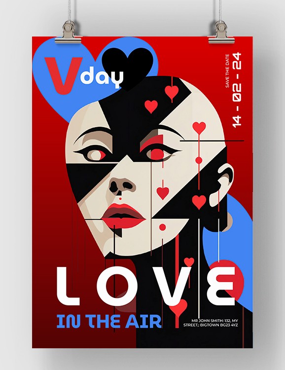 Free Valentines Day Poster Template in Google Slides and Microsoft ...