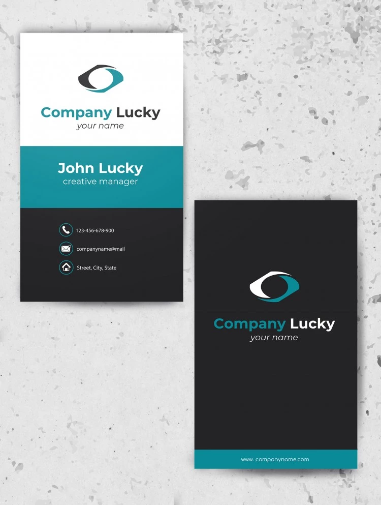 Vertical Business Card - free Google Docs Template - 10061637