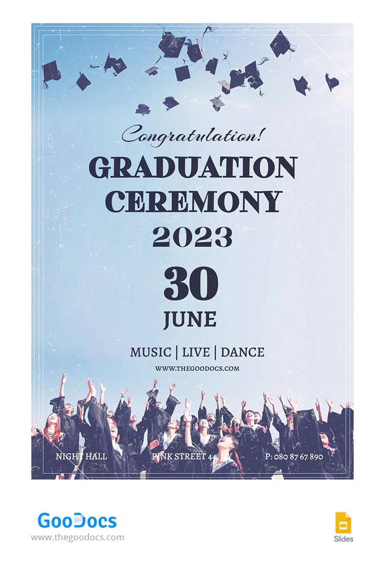 Vintage Graduation Poster - free Google Docs Template - 10065928