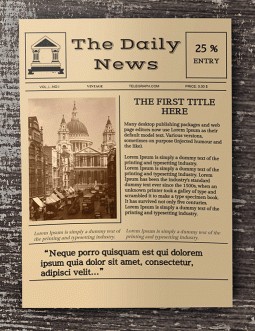 editable old newspaper template