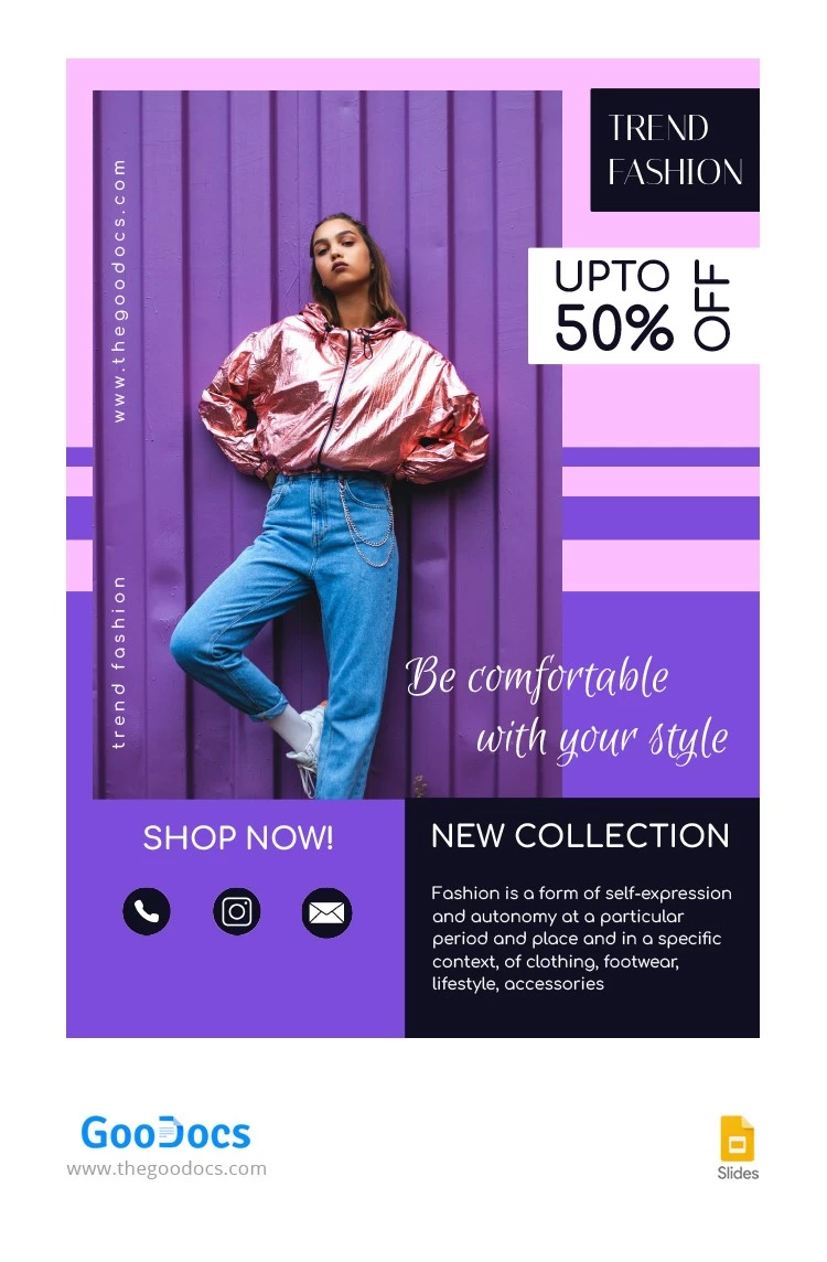 Violet Fashion Flyer - free Google Docs Template - 10063450