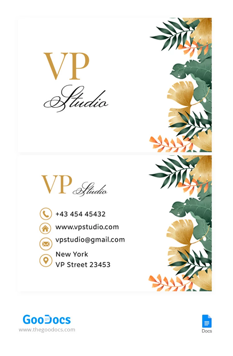 Tarjeta de presentación de negocio para eventos VIP - free Google Docs Template - 10066329