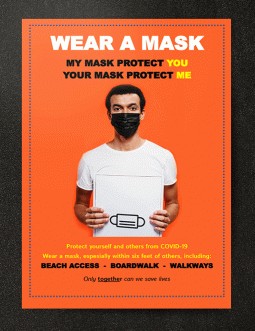 Free Wear a Mask Coronavirus Poster Template In Google Docs