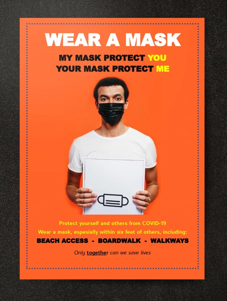 Use uma máscara Cartaz do Coronavírus - free Google Docs Template - 10061754