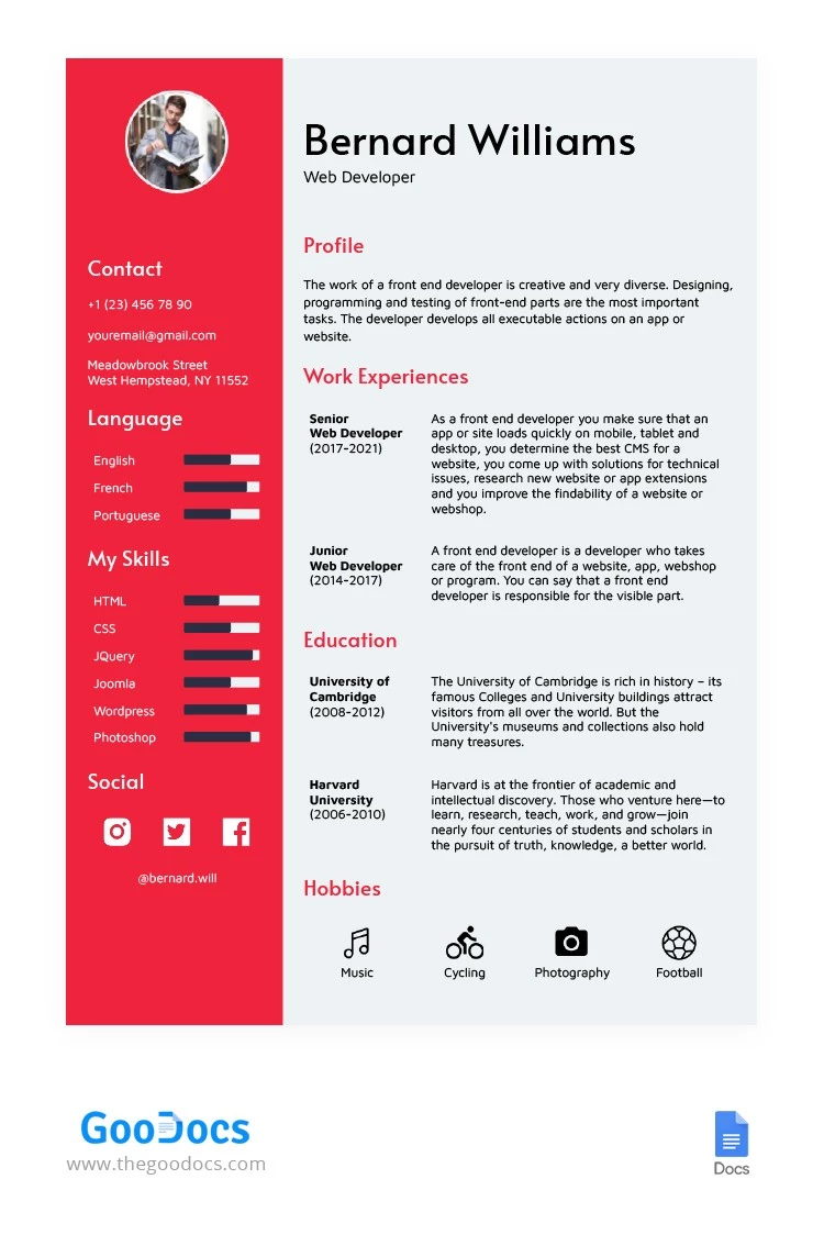 Software Engineer Resume - free Google Docs Template - 10063554