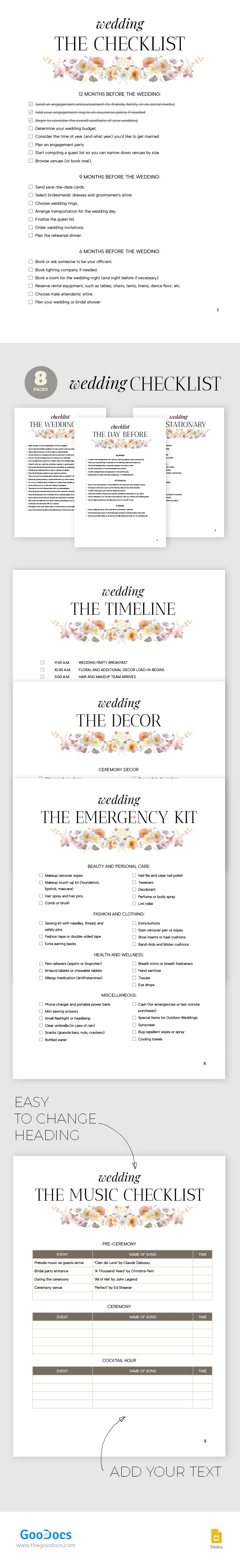 Wedding Checklist - free Google Docs Template - 10068478