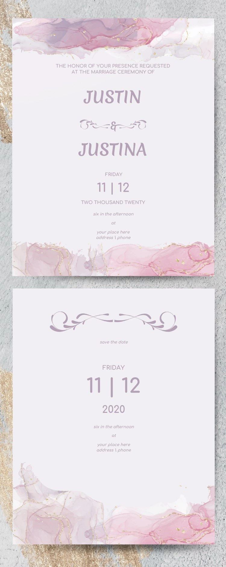 Convite de casamento perfeito - free Google Docs Template - 10061589