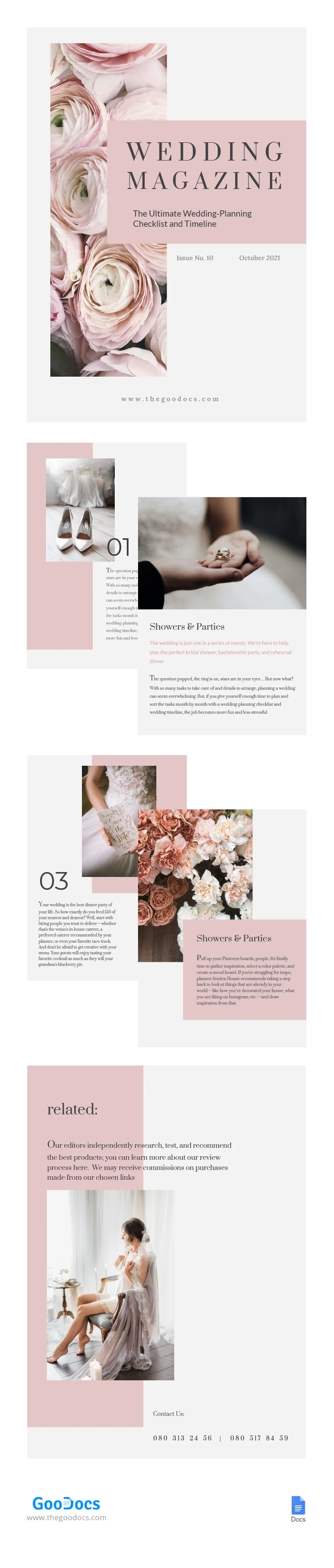Magazine de mariage - free Google Docs Template - 10062248