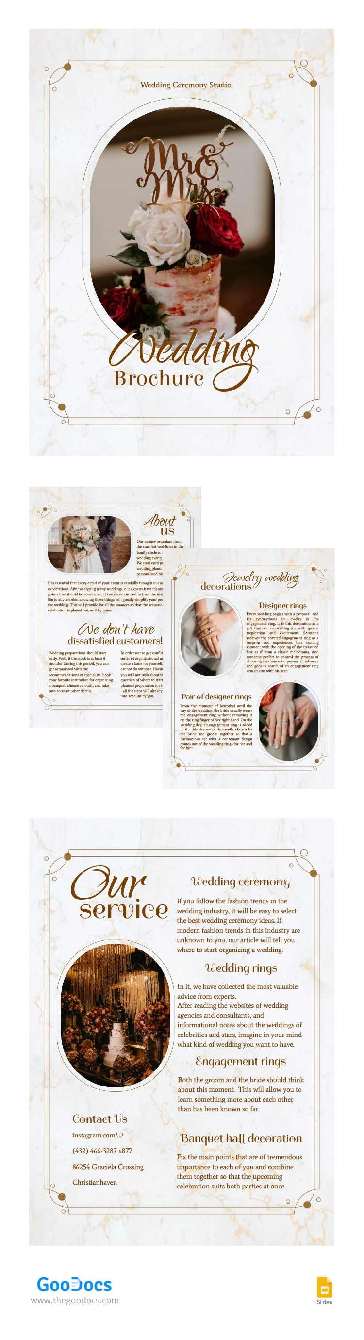 Wedding Organization Brochure - free Google Docs Template - 10064853