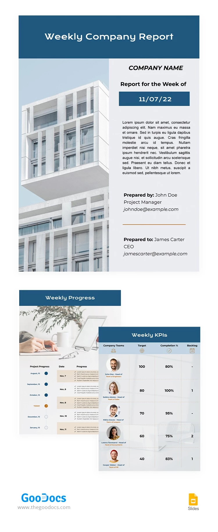 Weekly Company Report - free Google Docs Template - 10064943