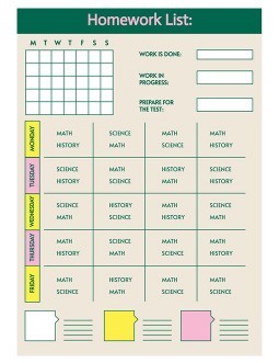 Free Weekly Homework List Template In Google Docs