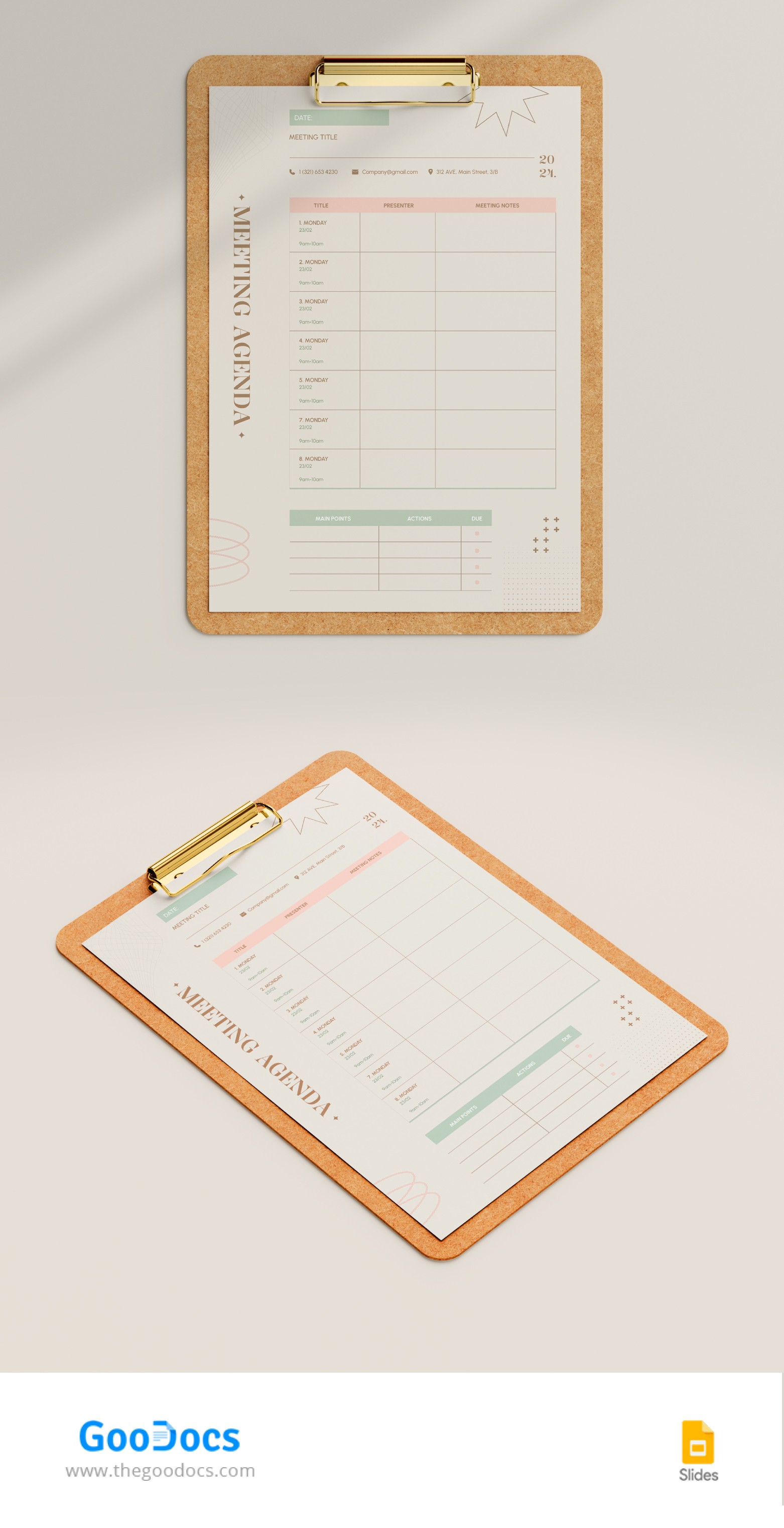 Weekly Meeting Agenda