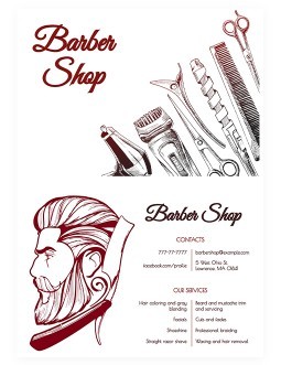 Barber Shop Card Printable Template