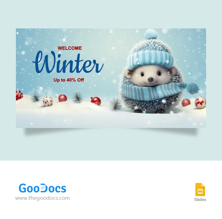 Winter Facebook Cover - free Google Docs Template - 10067387