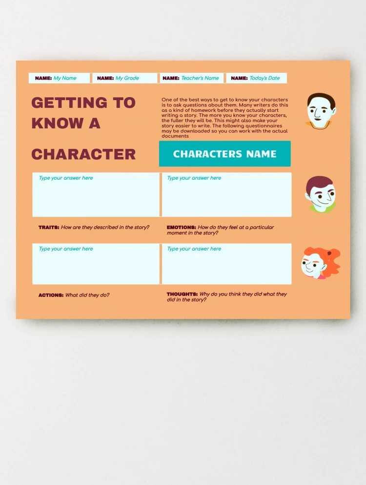 Getting to Know a Character Worksheet - free Google Docs Template - 10061854