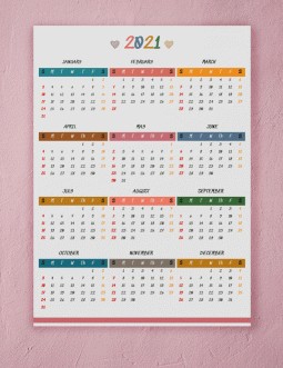 Colorful Year 2024 Calendar in EPS, Illustrator, JPG, Word, SVG, Google  Docs - Download