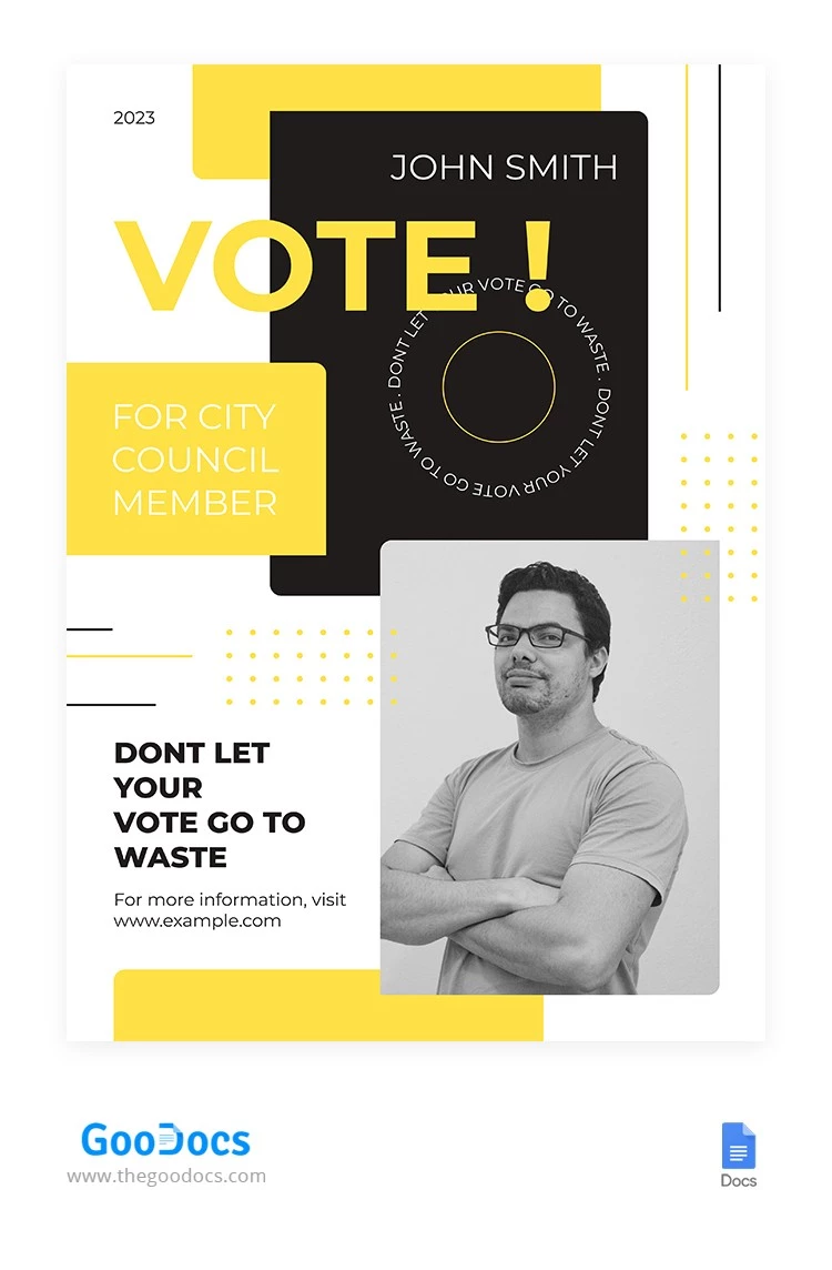 Yellow Campaign Poster - free Google Docs Template - 10066128