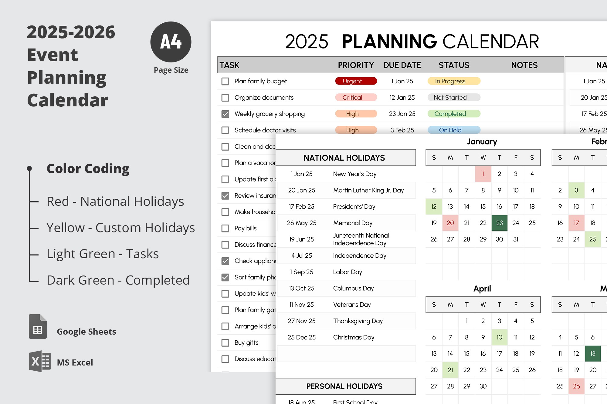 2025-2026 Event Planning Calendar - Free Google Docs Template - 10069973 - Slide 3
