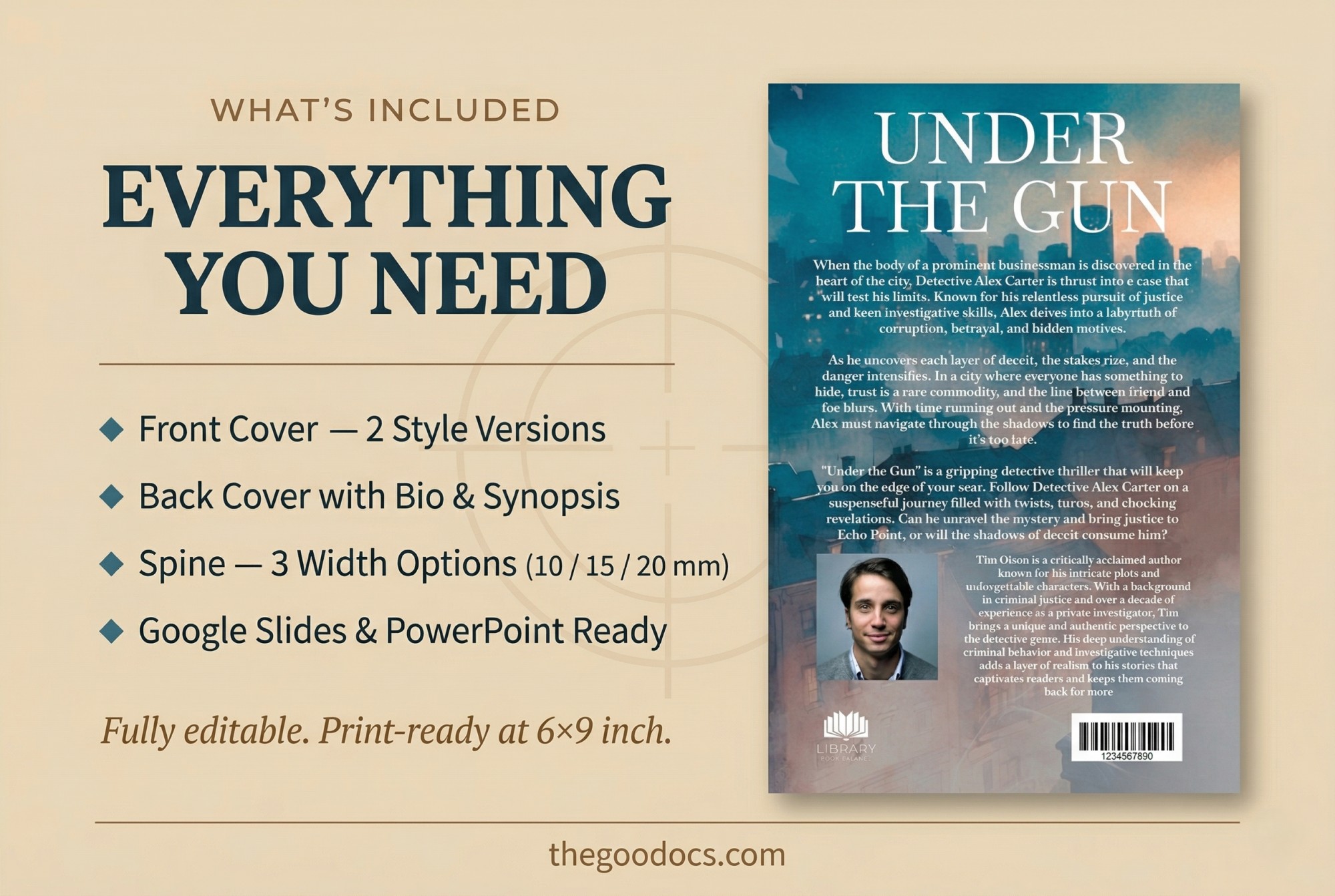 Pré-visualização de Capa de Livro Elegante para Google Slides and Microsoft PowerPoint - Ver 2