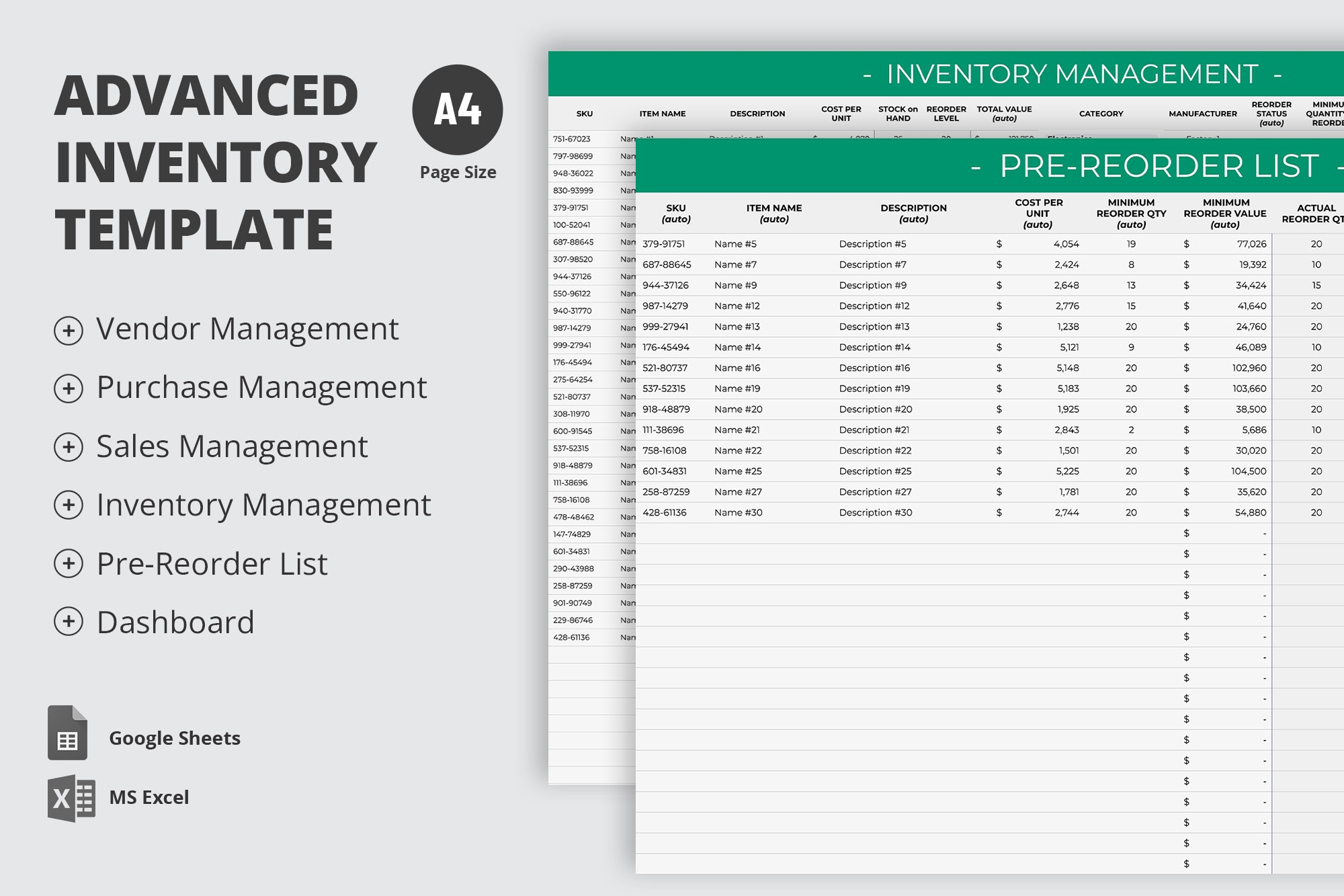 Advanced Inventory - Free Google Docs Template - 10068753 - Slide 3