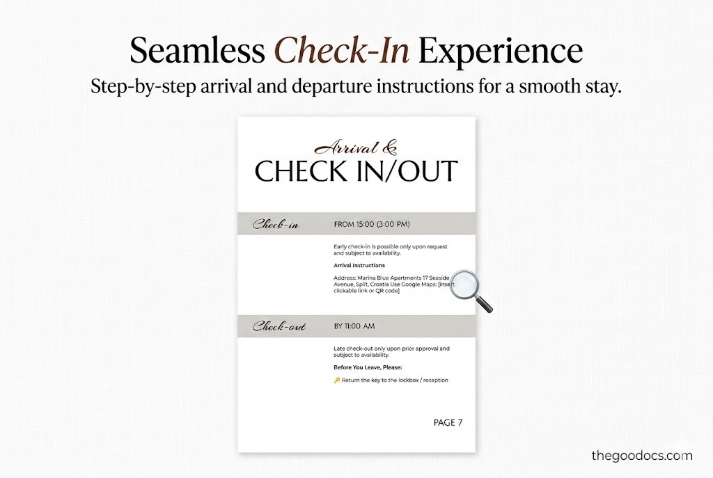 Vista previa de Plantilla de Guía de Bienvenida de Airbnb Estética para Google Docs and Microsoft Word - Ver 6