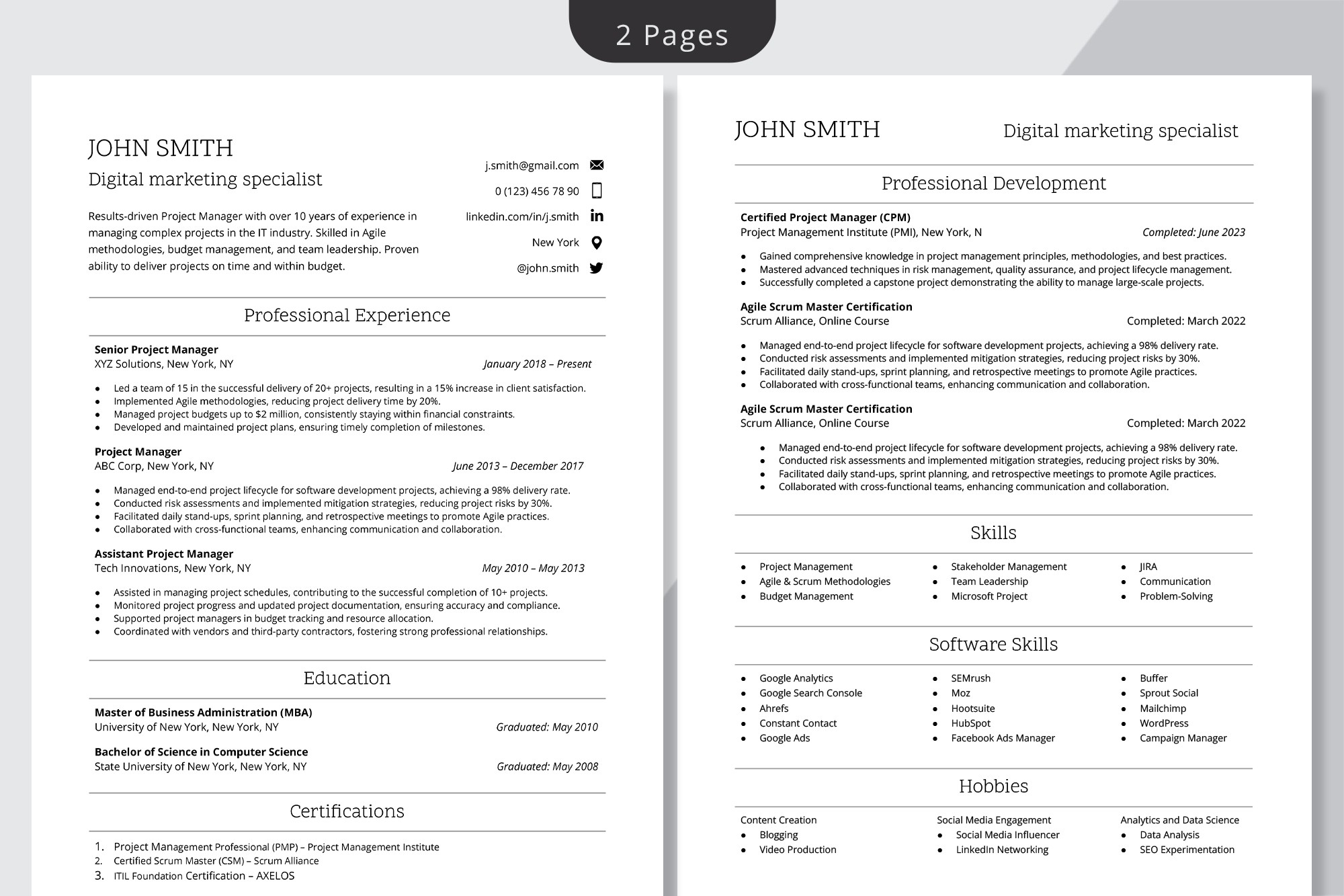ATS Compatible Digital Marketing Specialist Resume Template - Free Google Docs Template - 10068833 - Slide 3