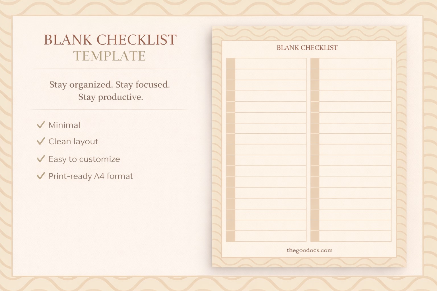 Blank Checklist - Free Google Docs Template - 10062114 - Slide 1