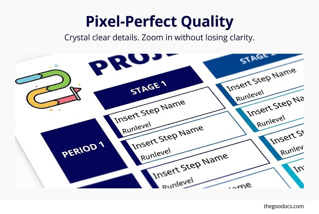 Pré-visualização de Cronograma do projeto Blue. para Google Sheets and Microsoft Excel - Ver 2