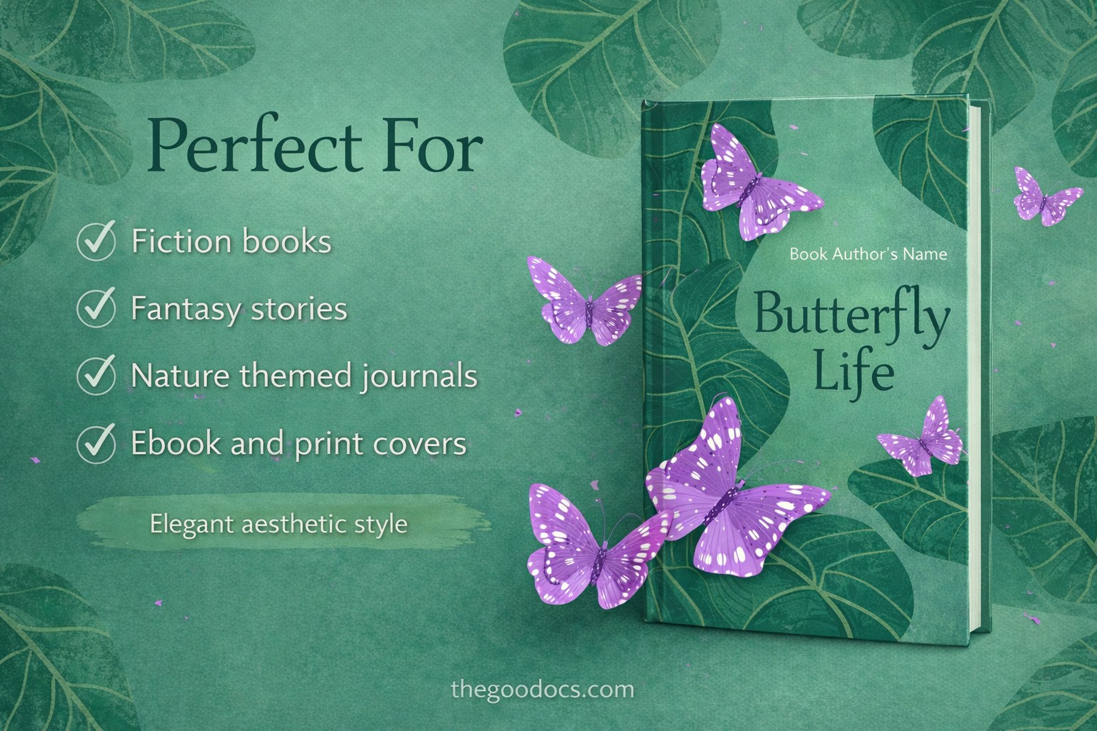 Pré-visualização de Livro de capa de vida da borboleta para Google Slides and Microsoft PowerPoint - Ver 4