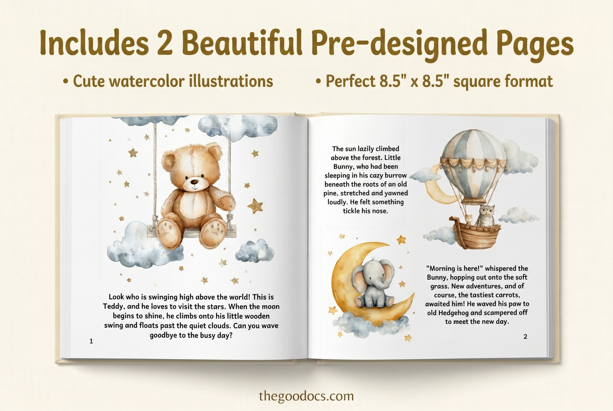 Vista previa de Plantilla de página de libro infantil para Google Slides and Microsoft PowerPoint - Ver 2